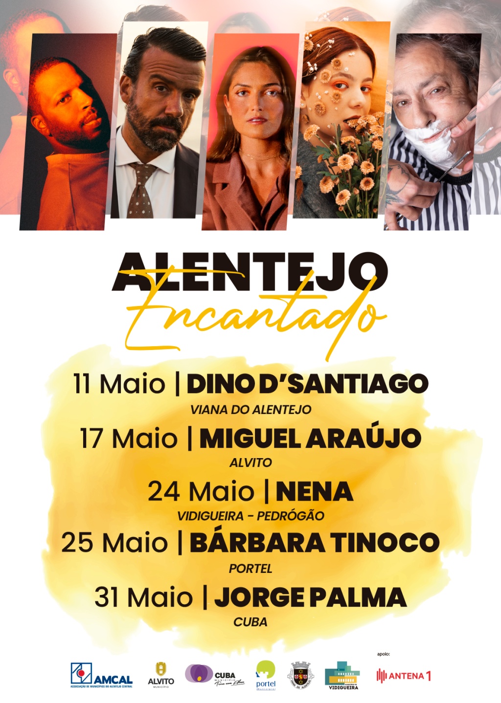 Alentejo Encantado regressa em maio com Dino d’Santiago, Miguel Araújo, Nena, Bárbara Tinoco e Jorge Palma